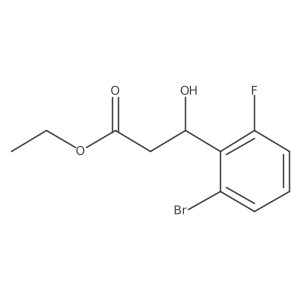 Ethyl 3-(2-bromo-6-fluorophenyl)-3-hydroxypropanoate结构式