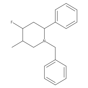 rel-(2R,4S,5R)-1-Benzyl-4-fluoro-5-methyl-2-phenylpiperidine结构式