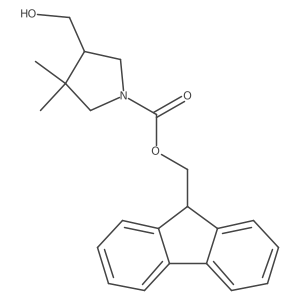 (9H-fluoren-9-yl)methyl 4-(hydroxymethyl)-3,3-dimethylpyrrolidine-1-carboxylate Structure