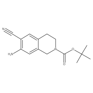 tert-butyl 7-amino-6-cyano-3,4-dihydroisoquinoline-2(1H)-carboxylate结构式