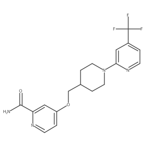 4-({1-[4-(Trifluoromethyl)pyridin-2-yl]piperidin-4-yl}methoxy)pyridine-2-carboxamide结构式
