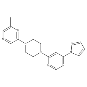 4-[4-(6-methylpyrazin-2-yl)piperazin-1-yl]-6-(1H-pyrazol-1-yl)pyrimidine Structure
