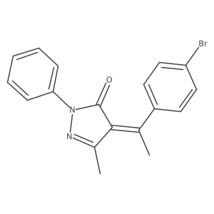 4-(1-(4-Bromophenyl)ethylidene)-3-methyl-1-phenyl-1H-pyrazol-5(4H)-one结构式