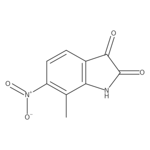 7-Methyl-6-nitro-2,3-dihydro-1H-indole-2,3-dione结构式