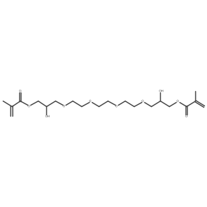 2-Propenoic acid, 2-methyl-, 2,15-dihydroxy-4,7,10,13-tetraoxahexadecane-1,16-diyl ester Structure