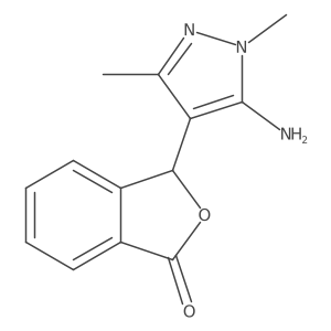 3-(5-amino-1,3-dimethylpyrazol-4-yl)-3H-2-benzofuran-1-one Structure