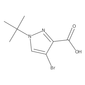 4-bromo-1-tert-butyl-1H-pyrazole-3-carboxylic acid Structure