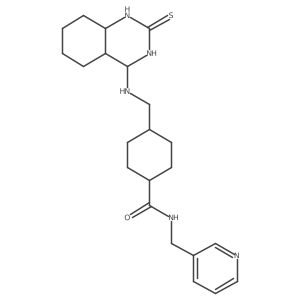 N-(pyridin-3-ylmethyl)-4-[[(2-sulfanylidene-3,4,4a,5,6,7,8,8a-octahydro-1H-quinazolin-4-yl)amino]methyl]cyclohexane-1-carboxamide Structure