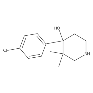 (S)-4-(4-chlorophenyl)-3,3-dimethylpiperidin-4-ol结构式