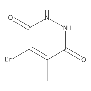 4-Bromo-5-methyl-1,2,3,6-tetrahydropyridazine-3,6-dione结构式