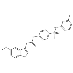 2-(5-methoxy-1-benzofuran-3-yl)-N-{4-[(4-methylpyrimidin-2-yl)sulfamoyl]phenyl}acetamide Structure