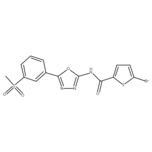 5-bromo-N-(5-(3-(methylsulfonyl)phenyl)-1,3,4-oxadiazol-2-yl)thiophene-2-carboxamide Structure