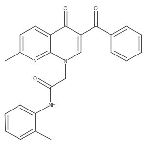 2-(3-benzoyl-7-methyl-4-oxo-1,8-naphthyridin-1(4H)-yl)-N-(o-tolyl)acetamide Structure