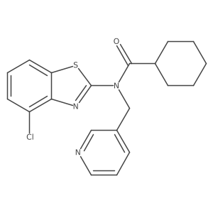 N-(4-chlorobenzo[d]thiazol-2-yl)-N-(pyridin-3-ylmethyl)cyclohexanecarboxamide结构式