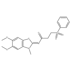(Z)-N-(5,6-dimethoxy-3-methylbenzo[d]thiazol-2(3H)-ylidene)-3-(phenylsulfonyl)propanamide Structure