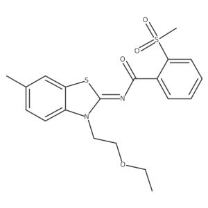 (E)-N-(3-(2-ethoxyethyl)-6-methylbenzo[d]thiazol-2(3H)-ylidene)-2-(methylsulfonyl)benzamide结构式