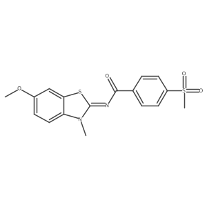 (Z)-N-(6-methoxy-3-methylbenzo[d]thiazol-2(3H)-ylidene)-4-(methylsulfonyl)benzamide Structure