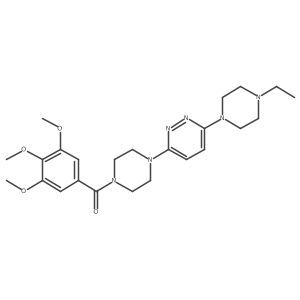 (4-(6-(4-Ethylpiperazin-1-yl)pyridazin-3-yl)piperazin-1-yl)(3,4,5-trimethoxyphenyl)methanone结构式