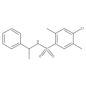 4-chloro-2,5-dimethyl-N-(1-phenylethyl)benzenesulfonamide结构式