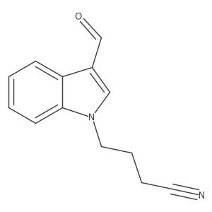 4-(3-formyl-1H-indol-1-yl)butanenitrile结构式