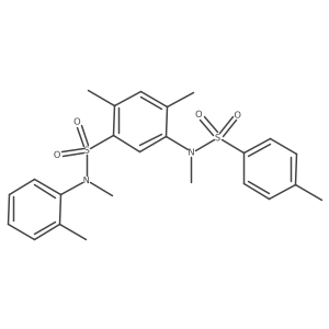 N,2,4-trimethyl-5-(N-methyl4-methylbenzenesulfonamido)-N-(2-methylphenyl)benzene-1-sulfonamide结构式