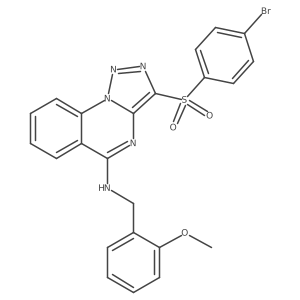 3-[(4-bromophenyl)sulfonyl]-N-(2-methoxybenzyl)[1,2,3]triazolo[1,5-a]quinazolin-5-amine Structure