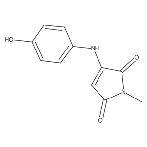 3-(4-hydroxyphenylamino)-1-methyl-1H-pyrrole-2,5-dione结构式