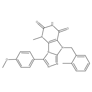 3-(4-methoxyphenyl)-5-methyl-9-(2-methylbenzyl)-5H-[1,2,4]triazolo[4,3-e]purine-6,8(7H,9H)-dione Structure