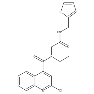 2-[1-(2-chloroquinolin-4-yl)-N-ethylformamido]-N-[(thiophen-2-yl)methyl]acetamide Structure