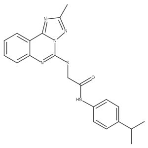 N-(4-isopropylphenyl)-2-[(2-methyl[1,2,4]triazolo[1,5-c]quinazolin-5-yl)thio]acetamide结构式