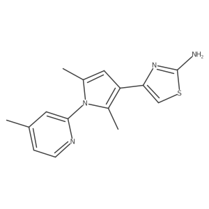 4-[2,5-Dimethyl-1-(4-methyl-2-pyridinyl)-1H-pyrrol-3-yl]-2-thiazolamine Structure