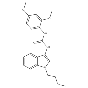 1-(2,4-dimethoxyphenyl)-3-(1-(2-methoxyethyl)-1H-indol-3-yl)urea结构式