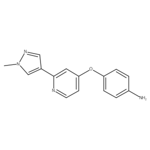4-(2-(1-methyl-1H-pyrazol-4-yl)pyridin-4-yloxy)benzenamine Structure