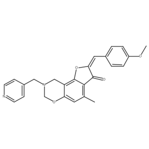 (Z)-2-(4-methoxybenzylidene)-4-methyl-8-(pyridin-4-ylmethyl)-8,9-dihydro-2H-benzofuro[7,6-e][1,3]oxazin-3(7H)-one Structure