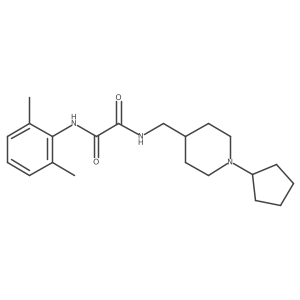 N1-((1-cyclopentylpiperidin-4-yl)methyl)-N2-(2,6-dimethylphenyl)oxalamide结构式