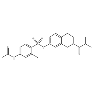 N-(4-(N-(2-isobutyryl-1,2,3,4-tetrahydroisoquinolin-7-yl)sulfamoyl)-3-methylphenyl)acetamide Structure