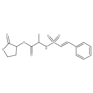 2-oxooxolan-3-yl (2S)-2-(2-phenylethenesulfonamido)propanoate Structure
