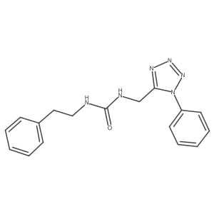 1-phenethyl-3-((1-phenyl-1H-tetrazol-5-yl)methyl)urea结构式