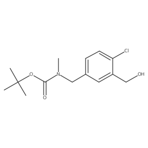 (4-Chloro-3-hydroxymethyl-benzyl)-methyl-carbamic acid tert-butyl ester Structure