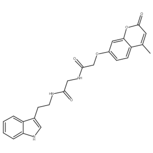 N-[2-(1H-indol-3-yl)ethyl]-N~2~-{[(4-methyl-2-oxo-2H-chromen-7-yl)oxy]acetyl}glycinamide Structure