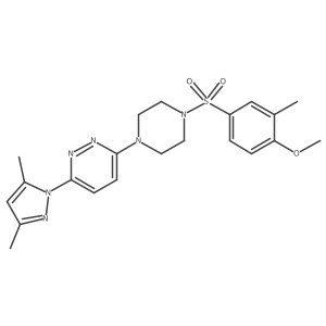 3-(3,5-dimethyl-1H-pyrazol-1-yl)-6-(4-((4-methoxy-3-methylphenyl)sulfonyl)piperazin-1-yl)pyridazine Structure