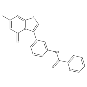 N-(3-(7-methyl-5-oxo-5H-thiazolo[3,2-a]pyrimidin-3-yl)phenyl)picolinamide结构式