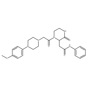 2-(1-{[4-(4-methoxyphenyl)piperazin-1-yl]acetyl}-3-oxopiperazin-2-yl)-N-phenylacetamide Structure