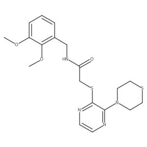 N-(2,3-dimethoxybenzyl)-2-((3-thiomorpholinopyrazin-2-yl)thio)acetamide Structure