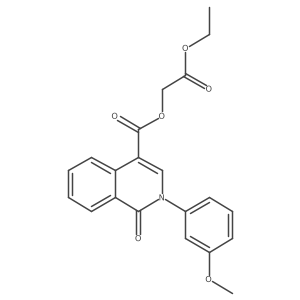 2-Ethoxy-2-oxoethyl 2-(3-methoxyphenyl)-1-oxo-1,2-dihydroisoquinoline-4-carboxylate结构式