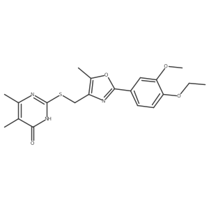 2-(((2-(4-Ethoxy-3-methoxyphenyl)-5-methyloxazol-4-yl)methyl)thio)-5,6-dimethylpyrimidin-4-ol结构式