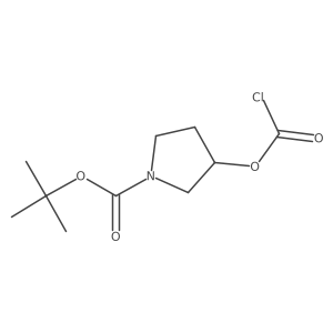 Tert-butyl 3-((chlorocarbonyl)oxy)pyrrolidine-1-carboxylate结构式