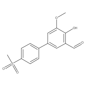 4-Hydroxy-5-methoxy-4'-(methylsulfonyl)[1,1'-biphenyl]-3-carboxaldehyde Structure