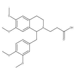 3-[1-[(3,4-dimethoxyphenyl)methyl]-6,7-dimethoxy-3,4-dihydro-1H-isoquinolin-2-yl]propanoic acid Structure