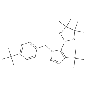 1-[[4-(1,1-Dimethylethyl)phenyl]methyl]-5-(4,4,5,5-tetramethyl-1,3,2-dioxaborolan-2-yl)-4-(trimethylsilyl)-1H-1,2,3-triazole Structure